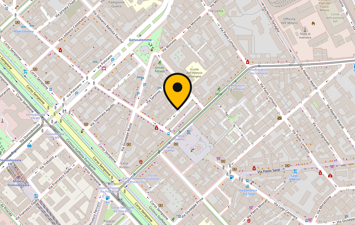 Mappa: Via Piero della Francesca 15, Milano